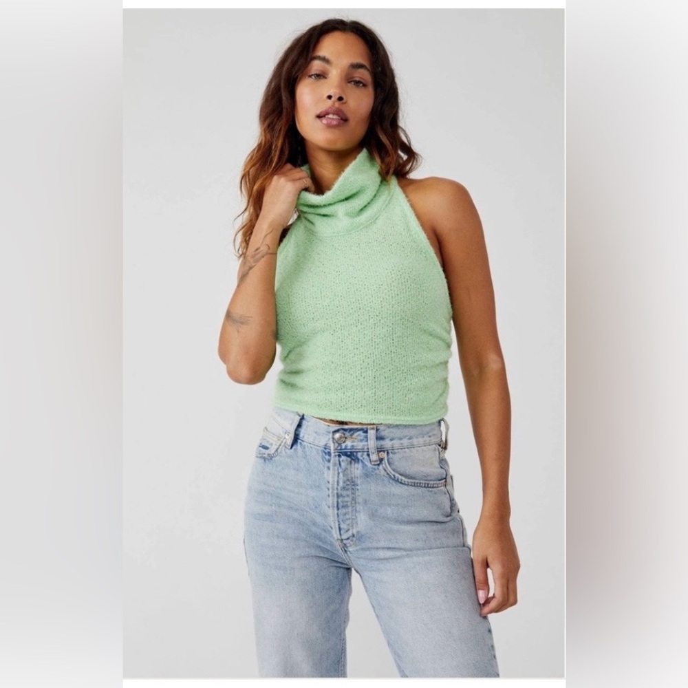 Free People Autumn Angst Tank Top - Green Light